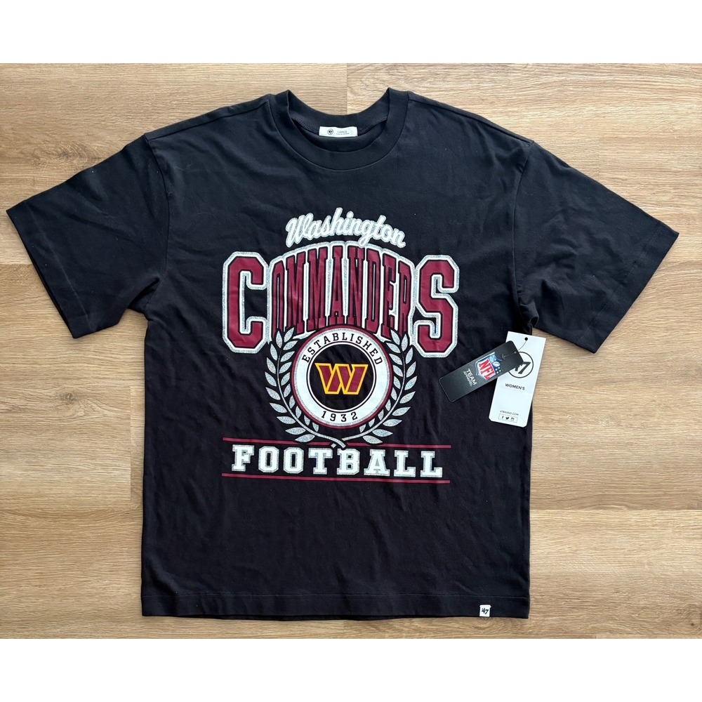 NWT Women's 47 Brand Washington Commanders Tee - Large - Black